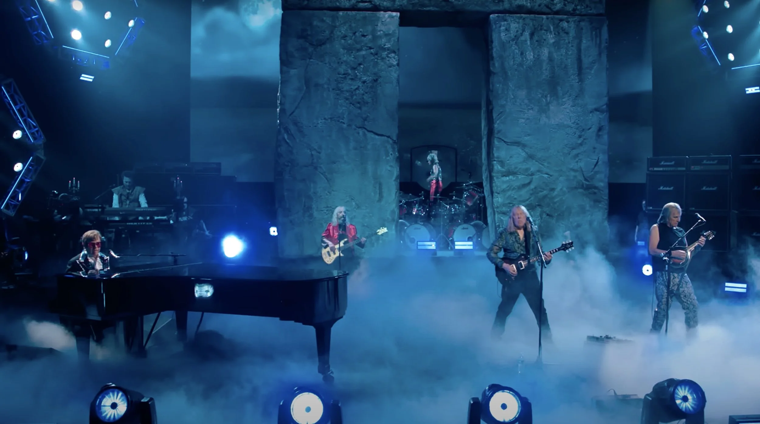 Elton John joins Spinal Tap on stage for an epic performance of “Stonehenge” in New Orleans